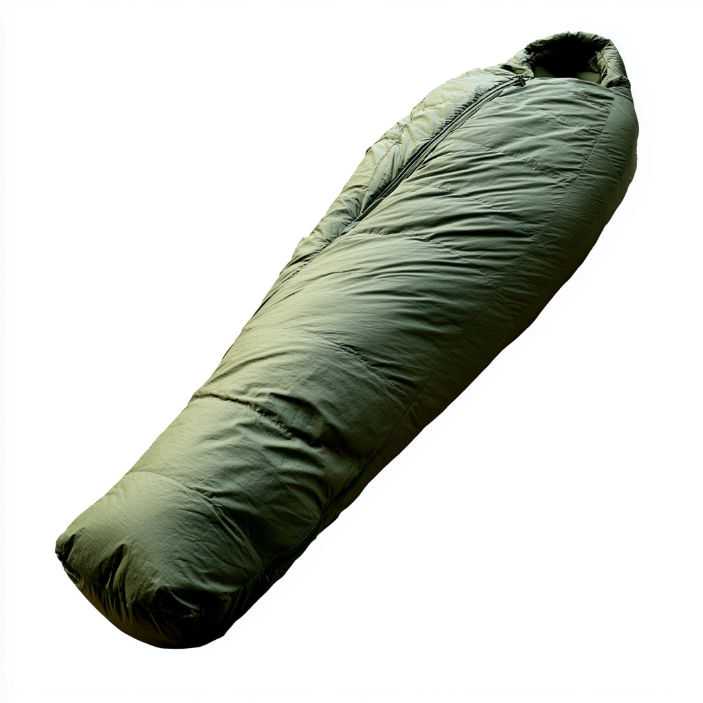 Sacos de Dormir - Poliéster - 218x78 cm - Verde oliva - Tipo momia compacto para camping y senderismo