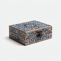 Joyeros - Madera-Metal - 27x17x9 cm - Azul-Blanco-Rojo-Marron - Mosaico Bajo