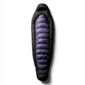Sacos de Dormir - Poliéster - 230x82 cm - Negro-Morado - Tipo momia ultraligero para camping