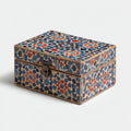 Joyeros - Madera-Metal - 24x16x10 cm - Azul-Beige-Rojo-Marron - Mosaico Geometrico