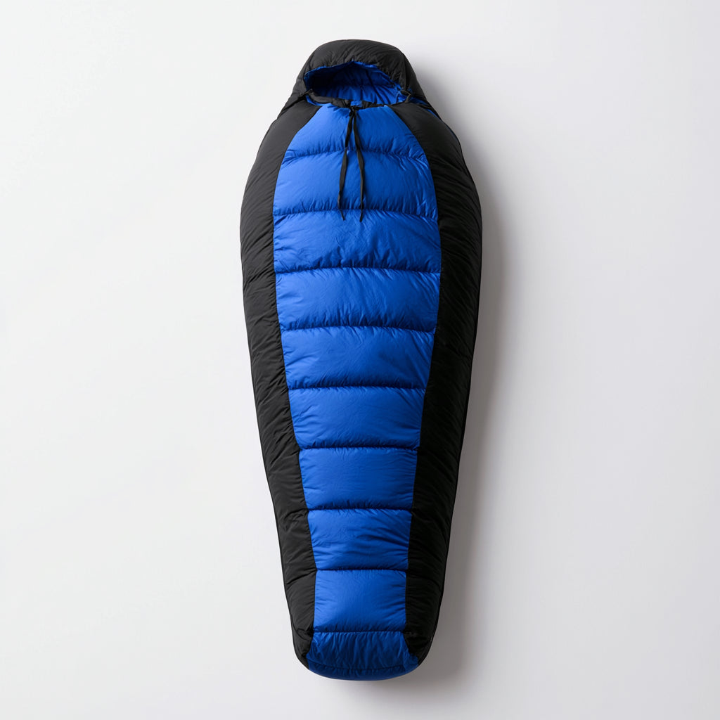 Sacos de Dormir - Poliéster - 228x84 cm - Negro-Azul - Tipo momia térmico para senderismo
