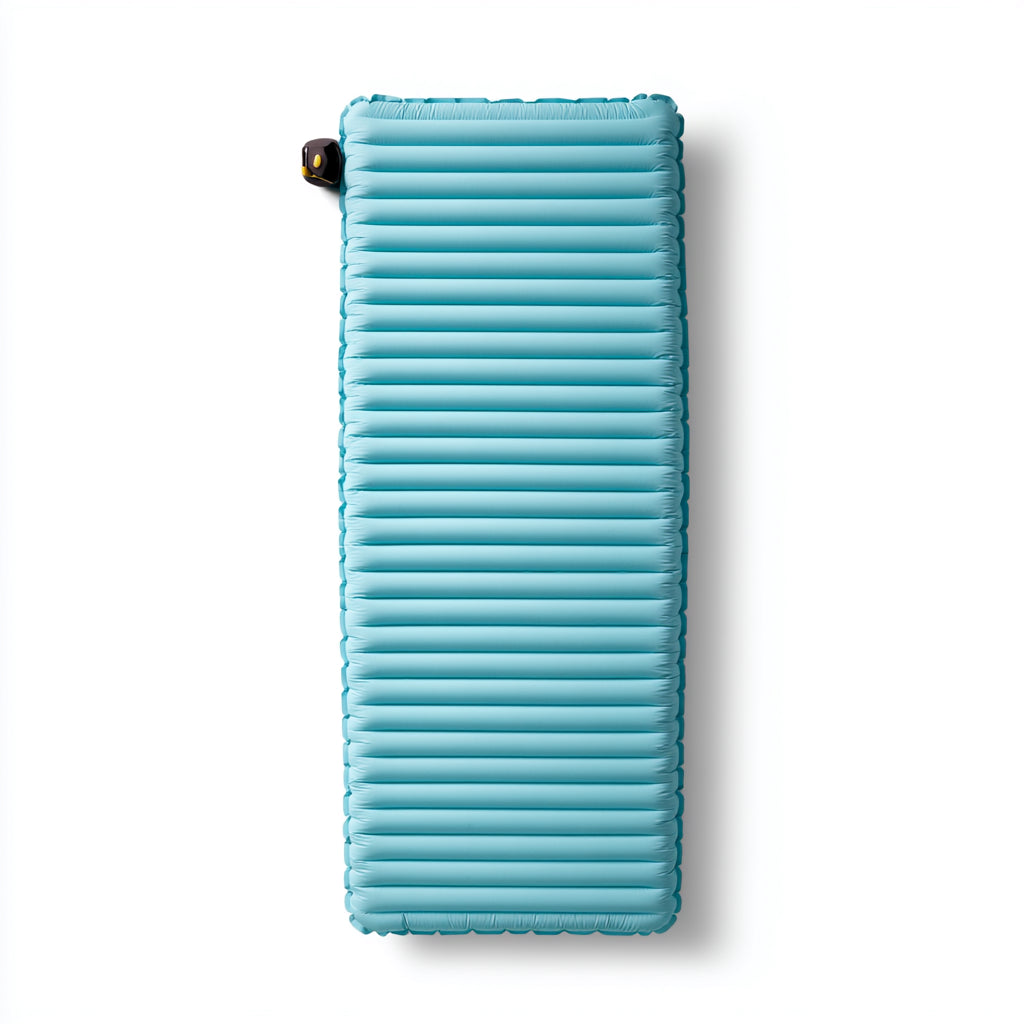 Colchonetas para Camping - TPU - 192x61x7 cm - Azul claro - horizontal con valvula lateral