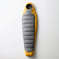 Sacos de Dormir - Poliéster - 224x80 cm - Gris-Amarillo - Tipo momia ligero para senderismo
