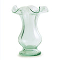 Jarrones - Vidrio - 27x27x34 cm - Verde claro-Transparente - Ondulado moderno