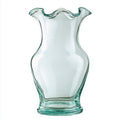Jarrones - Vidrio - 25x25x37 cm - Verde claro-Transparente - Ondulado moderno
