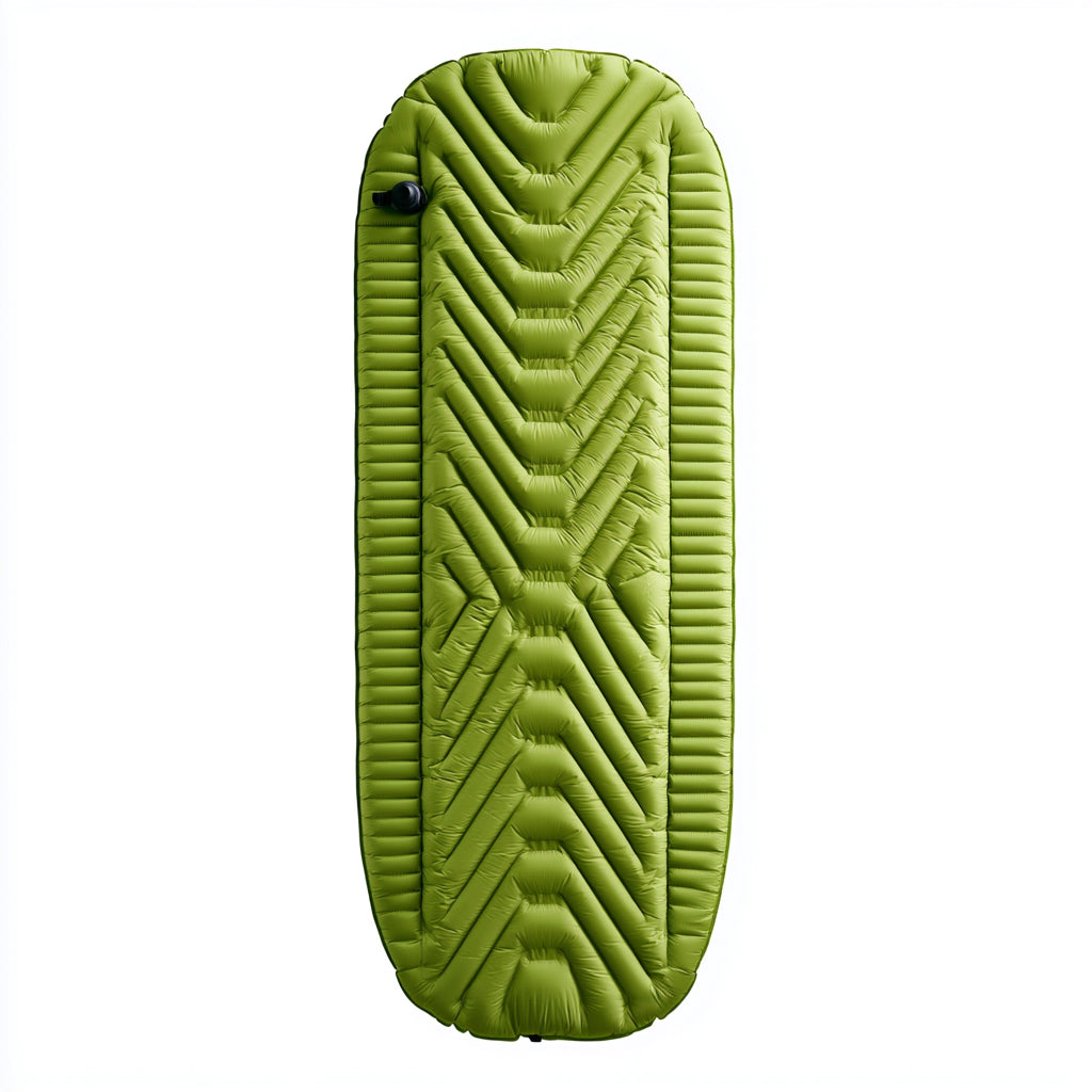 Colchonetas para Camping - TPU - 195x63x8 cm - Verde - espiga con borde elevado